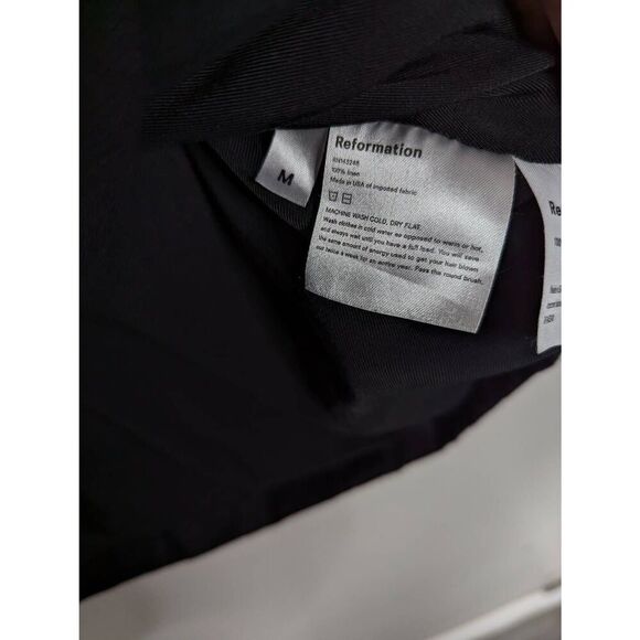 Reformation Maxwell linen black blazer dress Medium - Picture 9 of 10